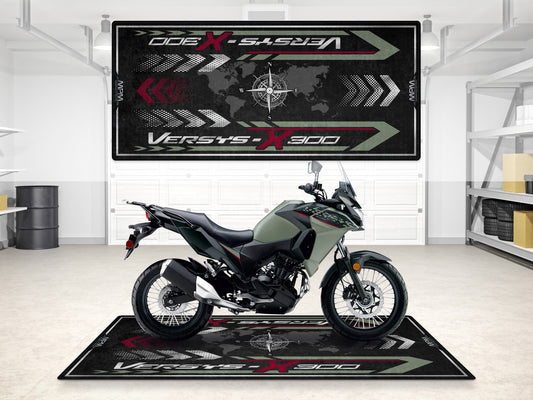 MPM Motorcycle Mat for Kawasaki Versys-X 300 - MM7419 - Howling Moto