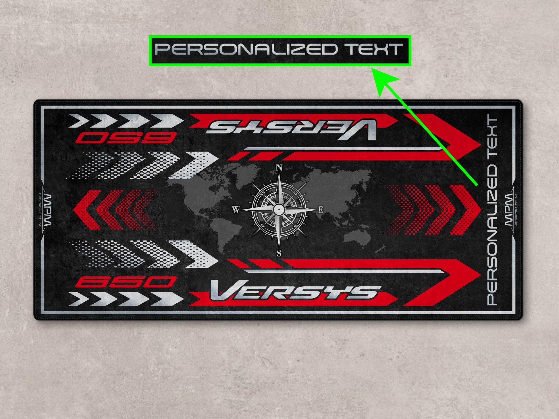 Designed Pit Mat for Kawasaki Versys 650 LT Motorcycle - MM7420 - Howling Moto
