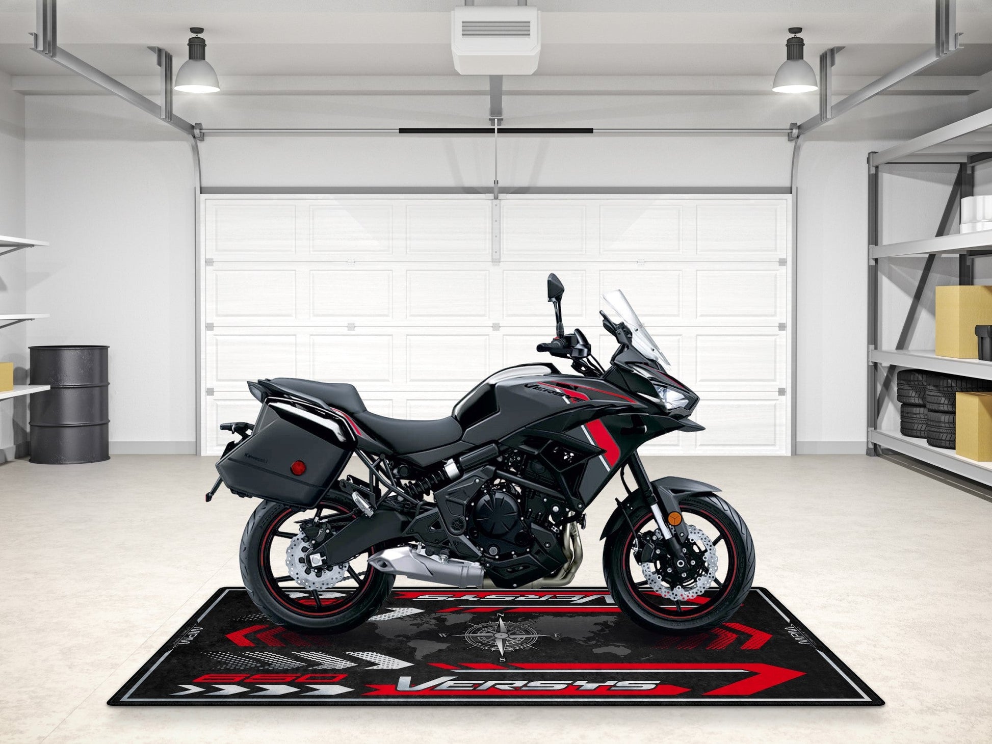 Designed Pit Mat for Kawasaki Versys 650 LT Motorcycle - MM7420 - Howling Moto