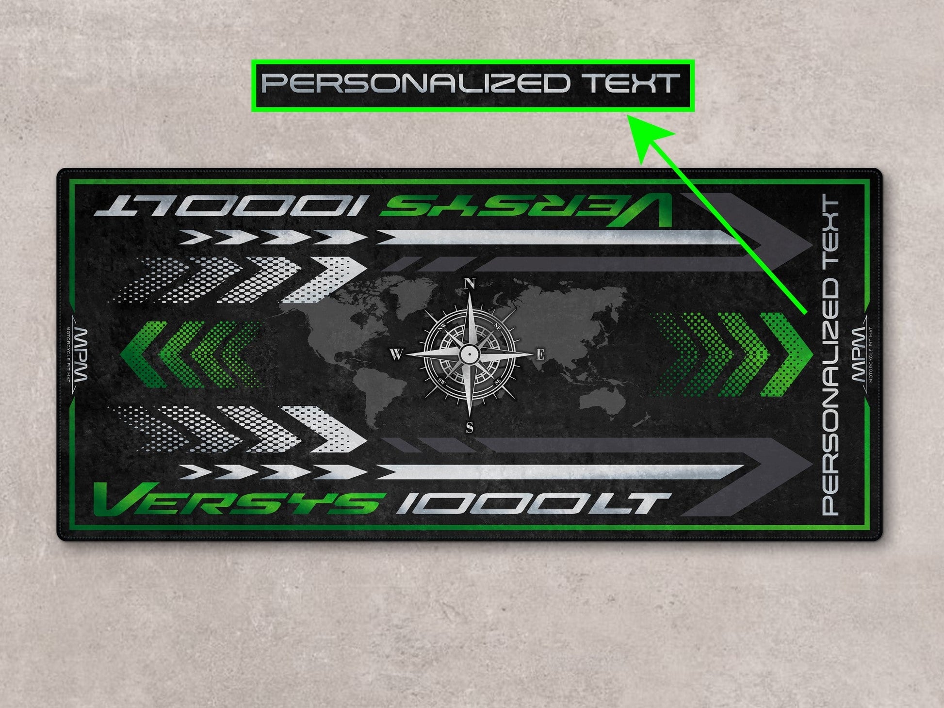 Designed Pit Mat for Kawasaki Versys 1000 SE LT+ Motorcycle - MM7421 - Howling Moto