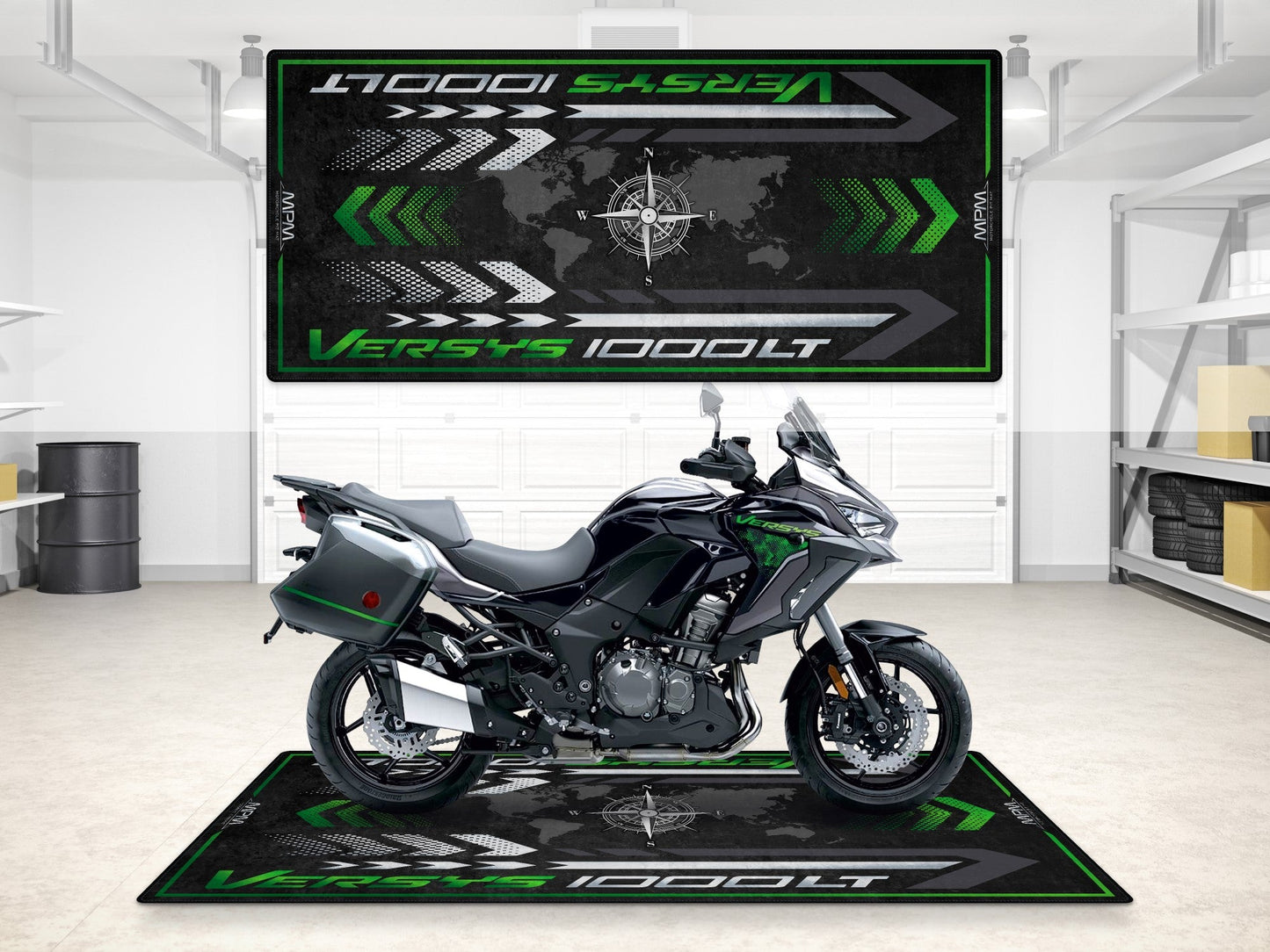 MPM Motorcycle Mat for Kawasaki Versys 1000 SE LT+ - MM7421 - Howling Moto