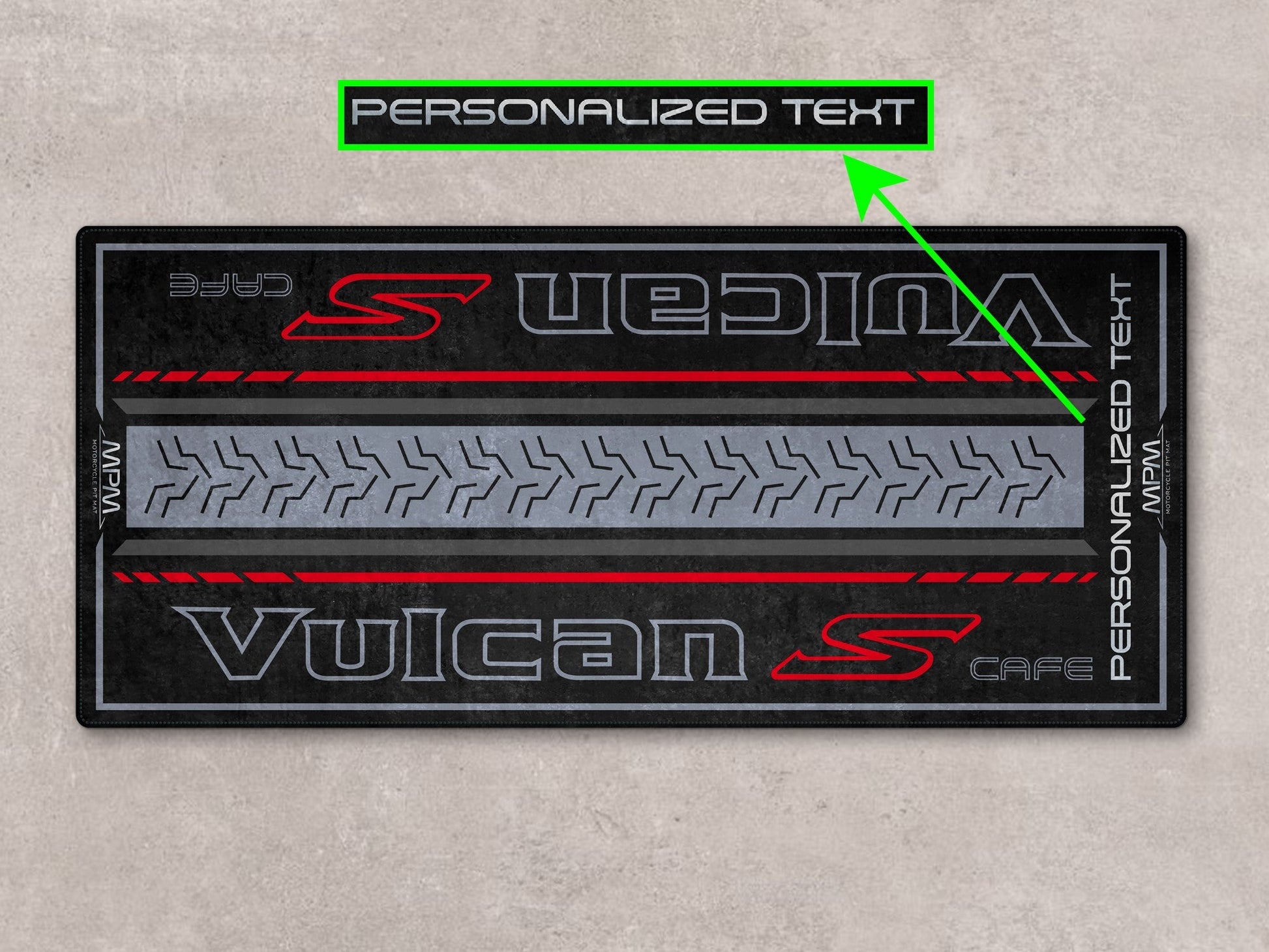 Designed Pit Mat for Kawasaki Vulcan S Cafe Motorcycle - MM7425 - Howling Moto