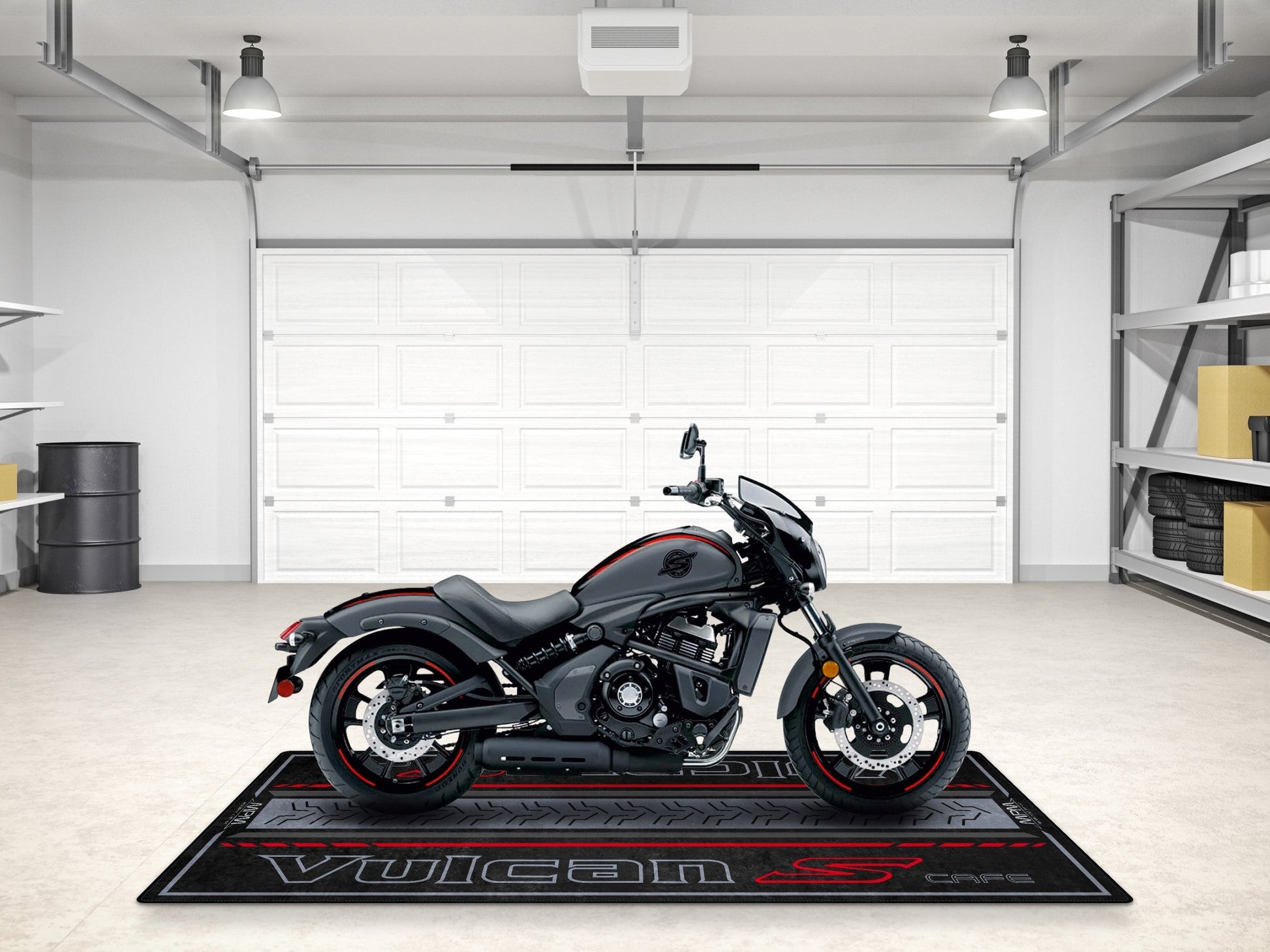Designed Pit Mat for Kawasaki Vulcan S Cafe Motorcycle - MM7425 - Howling Moto