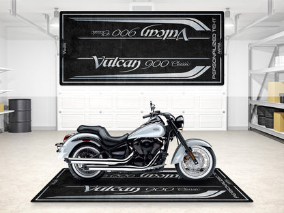 Designed Pit Mat for Kawasaki Vulcan 900 Classic Motorcycle - MM7426 - Howling Moto