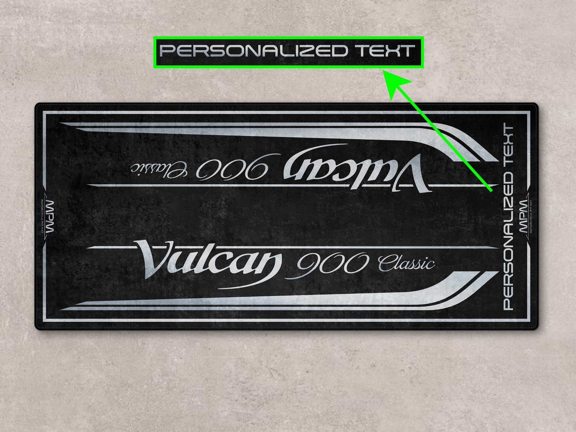 Designed Pit Mat for Kawasaki Vulcan 900 Classic Motorcycle - MM7426 - Howling Moto