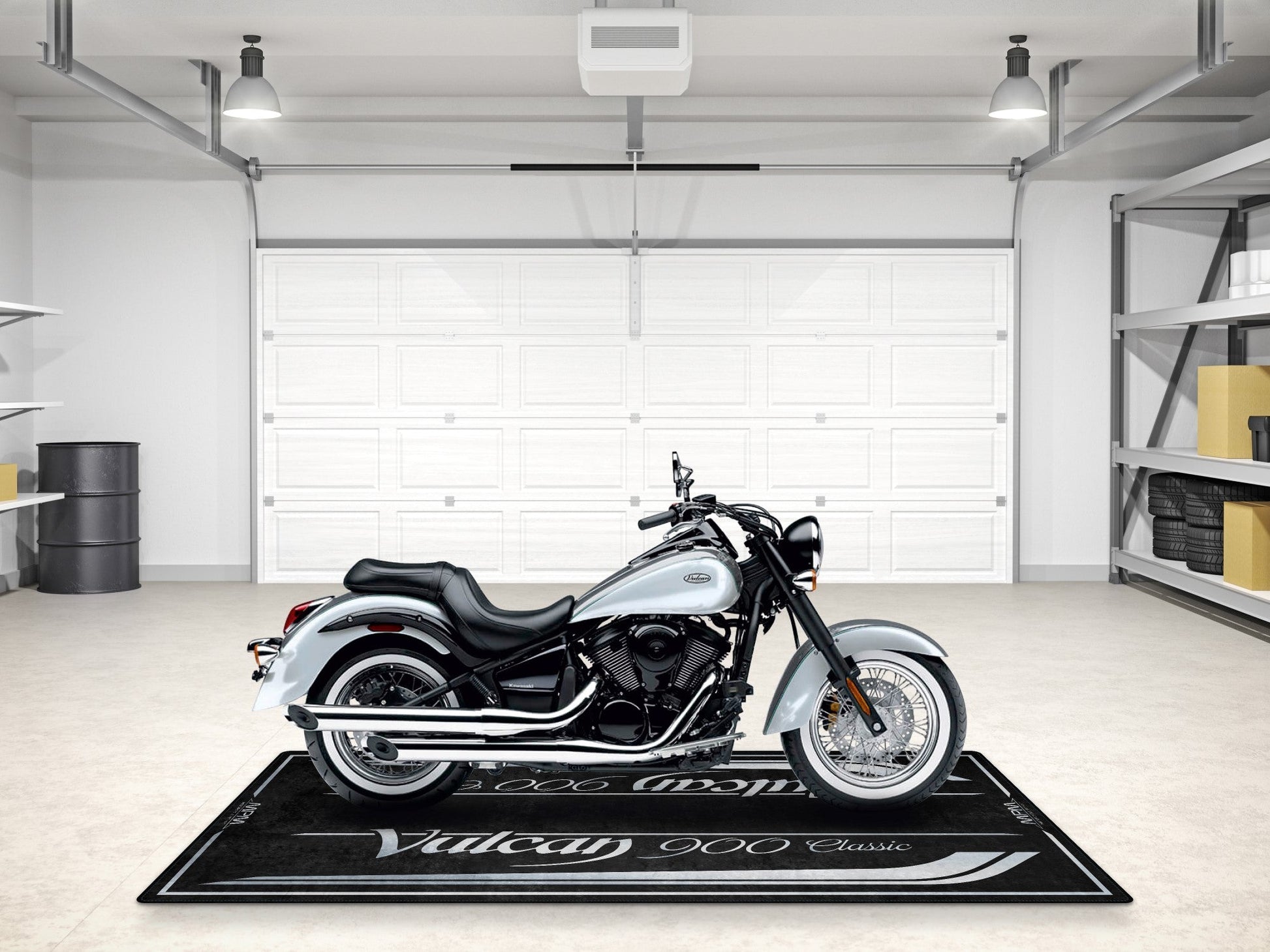 Designed Pit Mat for Kawasaki Vulcan 900 Classic Motorcycle - MM7426 - Howling Moto