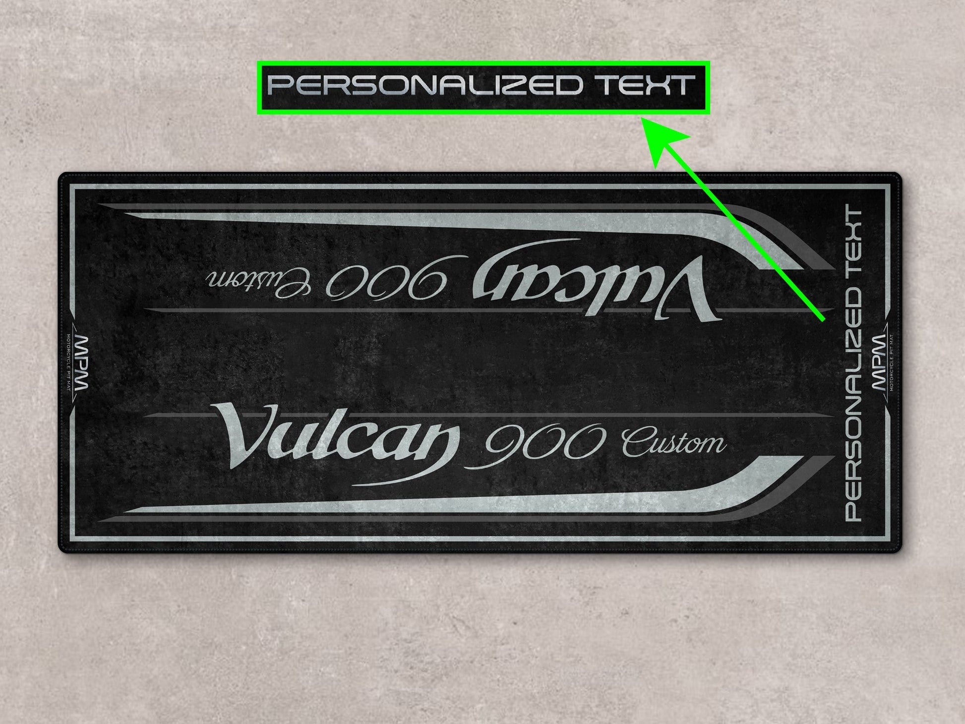 Designed Pit Mat for Kawasaki Vulcan 900 Custom Motorcycle - MM7427 - Howling Moto