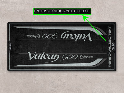 Designed Pit Mat for Kawasaki Vulcan 900 Custom Motorcycle - MM7427 - Howling Moto