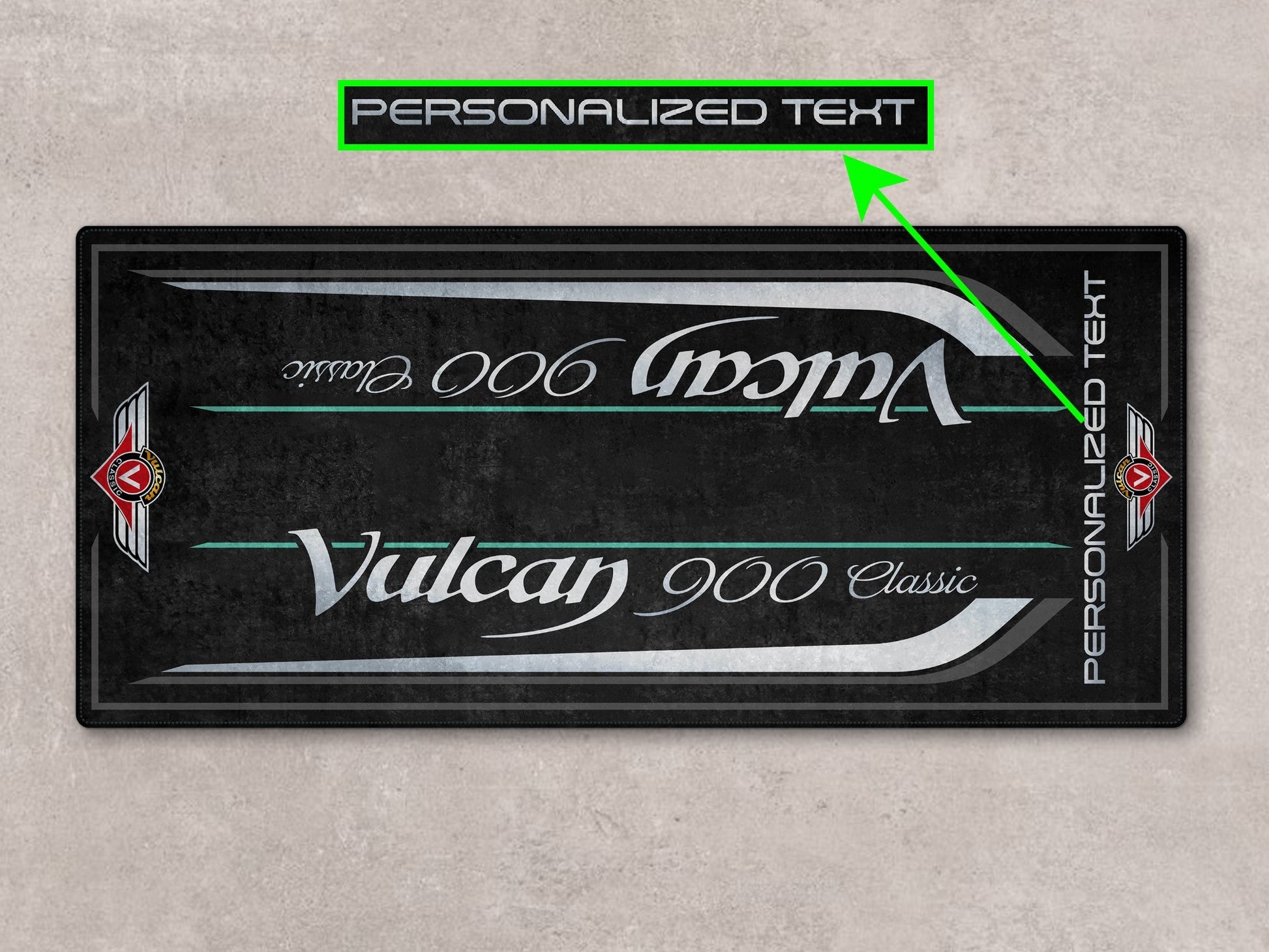 Designed Pit Mat for Kawasaki Vulcan 900 Classic LT Motorcycle - MM7428 - Howling Moto