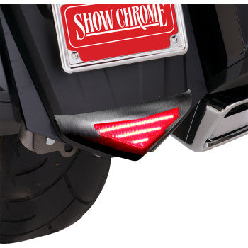 Chrome lower trim light for rear fender on Honda GL1800 motorcycle, part of Bill's Exhausts SHOW CHROME collection.