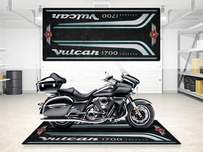 MPM Motorcycle Mat for Kawasaki Vulcan 1700 Voyager - MM7430 - Howling Moto