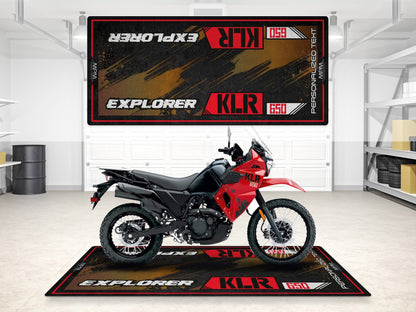 Designed Pit Mat for Kawasaki KLR 650 Motorcycle - MM7431 - Howling Moto