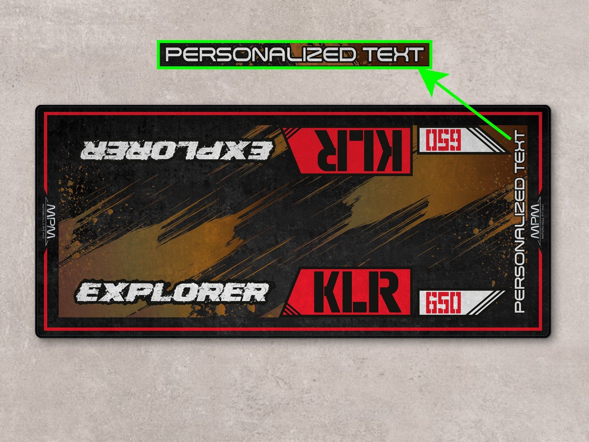 Designed Pit Mat for Kawasaki KLR 650 Motorcycle - MM7431 - Howling Moto