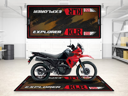 Designed Pit Mat for Kawasaki KLR 650 Motorcycle - MM7431 - Howling Moto