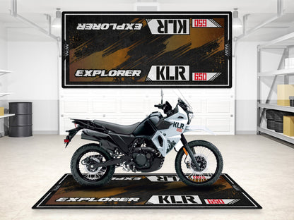 Designed Pit Mat for Kawasaki KLR 650 Motorcycle - MM7431 - Howling Moto