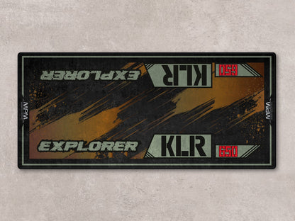 Designed Pit Mat for Kawasaki KLR 650 Motorcycle - MM7431 - Howling Moto
