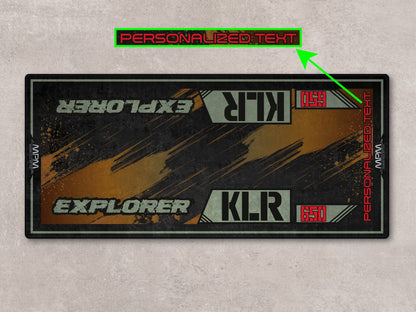 Designed Pit Mat for Kawasaki KLR 650 Motorcycle - MM7431 - Howling Moto