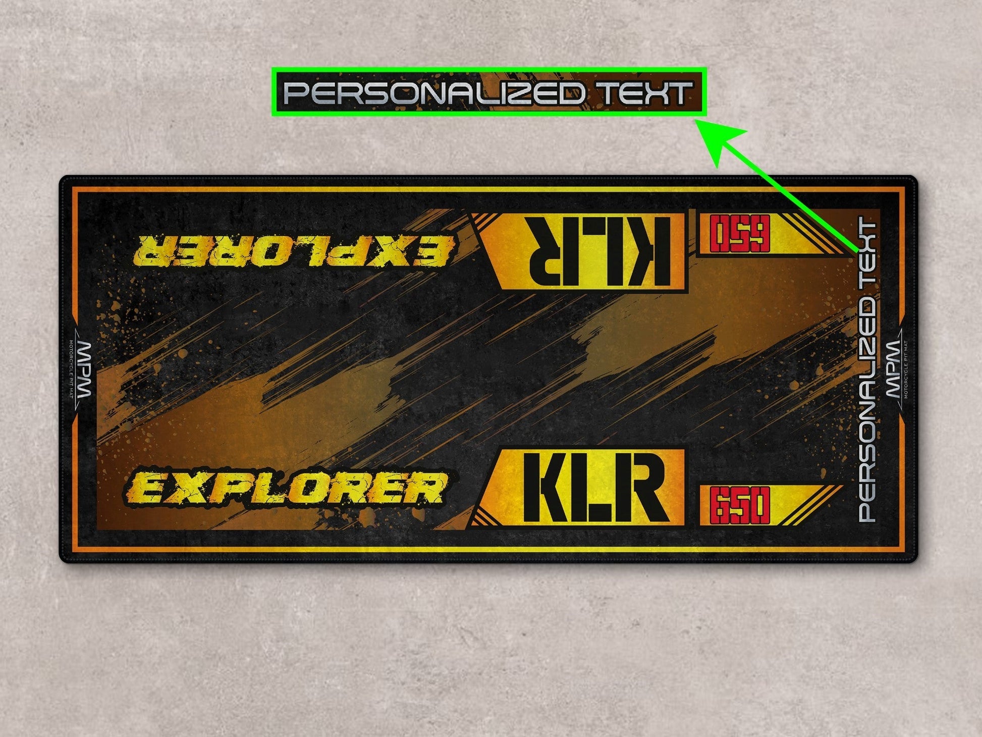 Designed Pit Mat for Kawasaki KLR 650 Motorcycle - MM7431 - Howling Moto