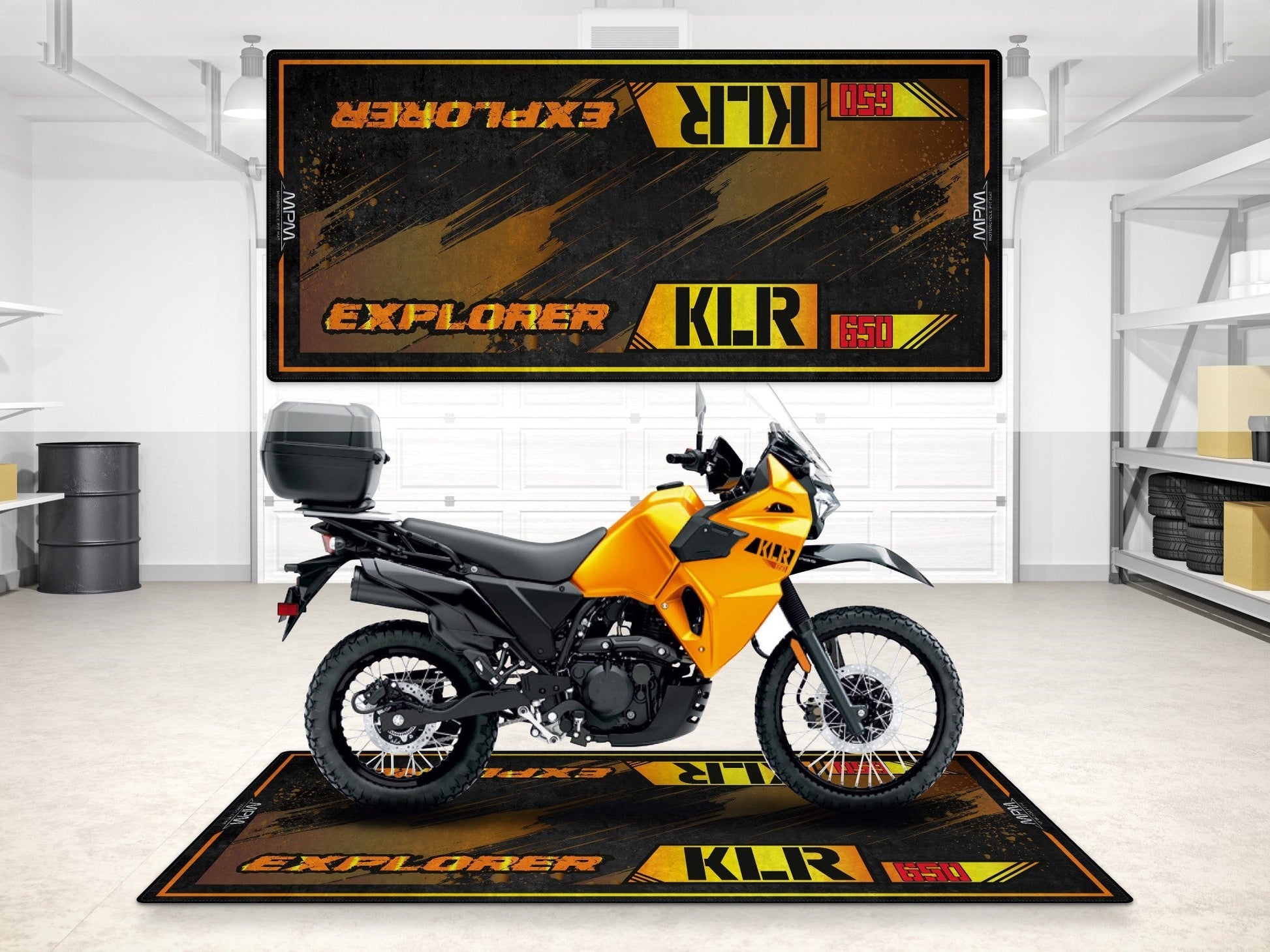 MPM Motorcycle Mat for Kawasaki KLR 650 - MM7431 - Howling Moto