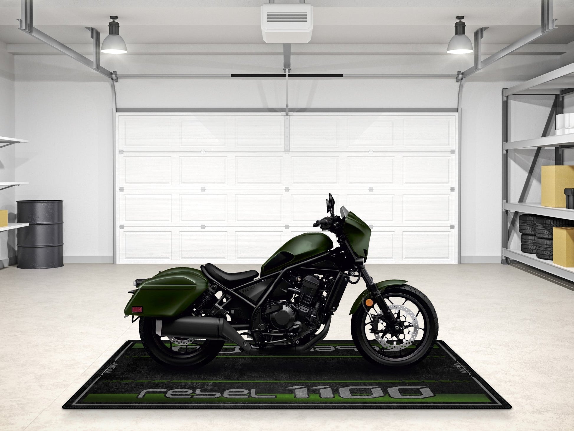 Designed Pit Mat for 2024 Honda Rebel 1100 Motorcycle - MM7438 - Howling Moto