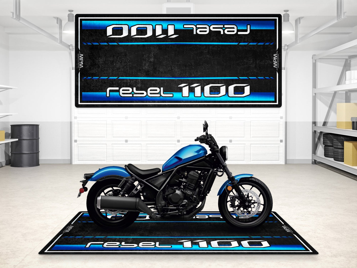Designed Pit Mat for 2024 Honda Rebel 1100 Motorcycle - MM7438 - Howling Moto