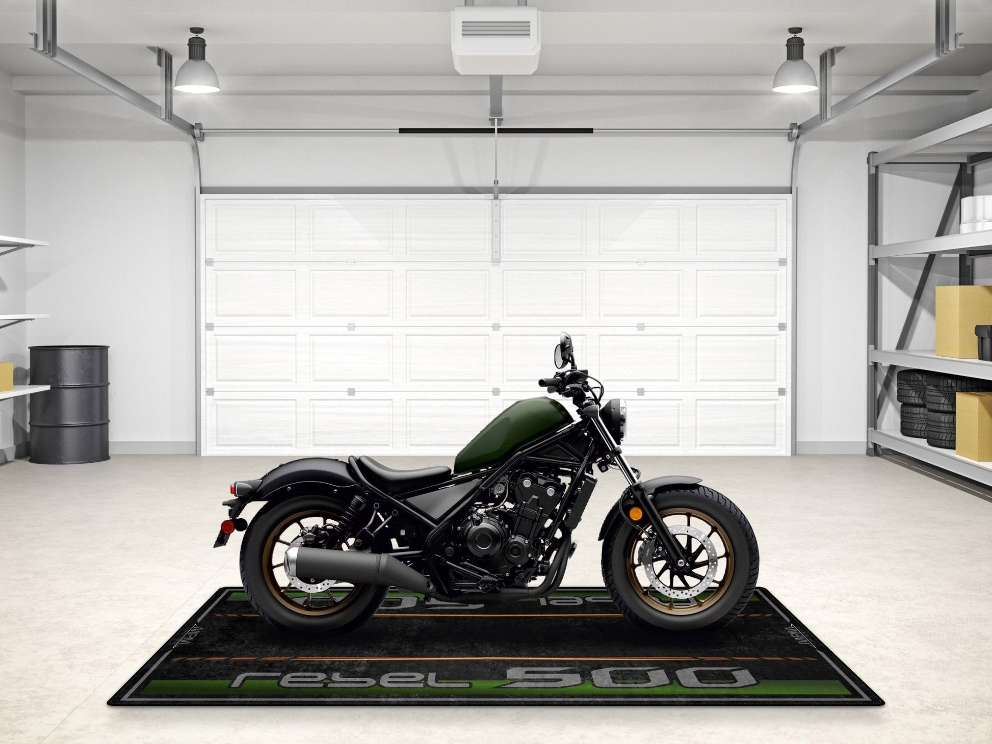Designed Pit Mat for Honda Rebel 500 Motorcycle - MM7439 - Howling Moto