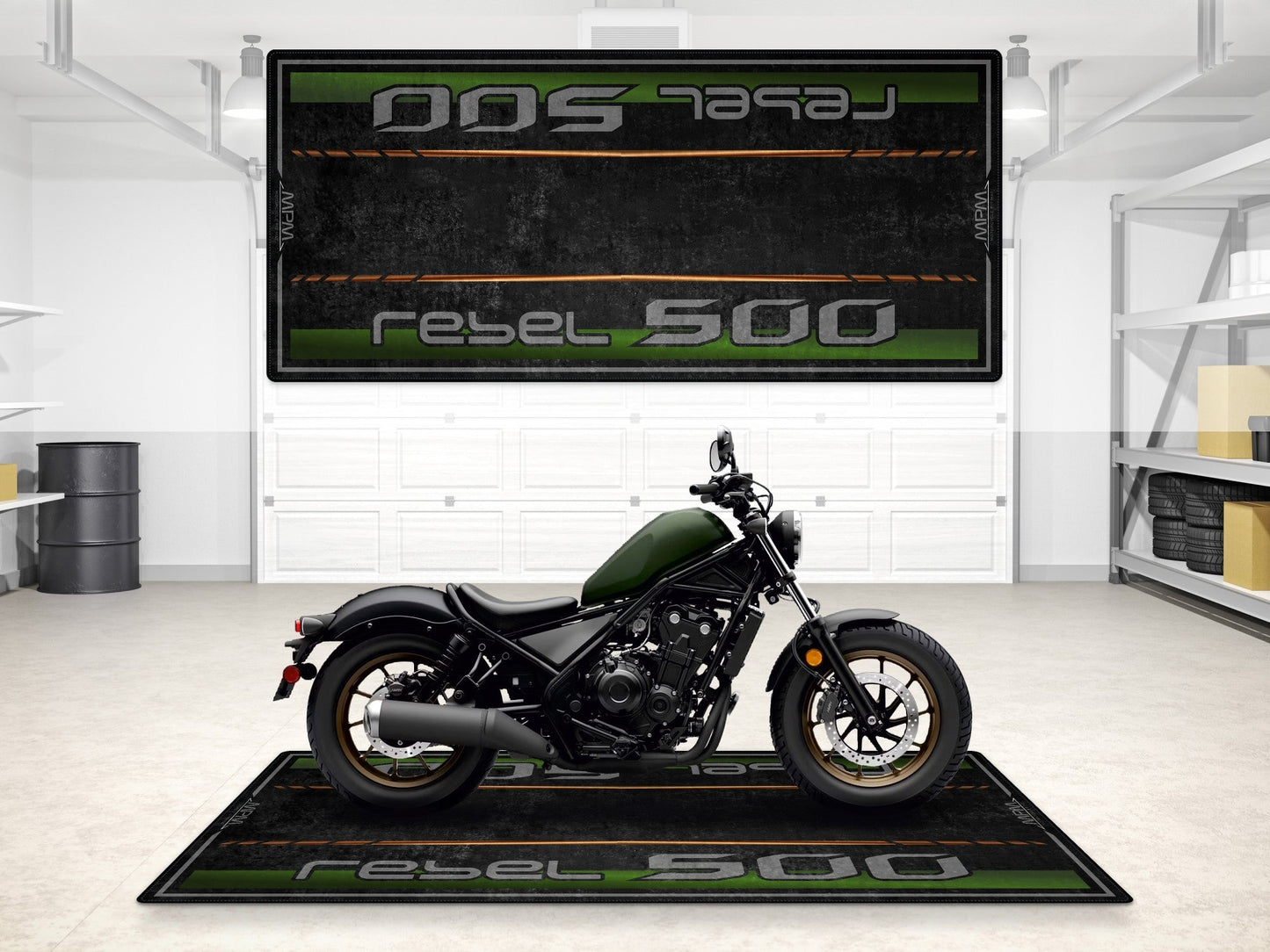 MPM Motorcycle Mat for Honda Rebel 500 - MM7439 - Howling Moto