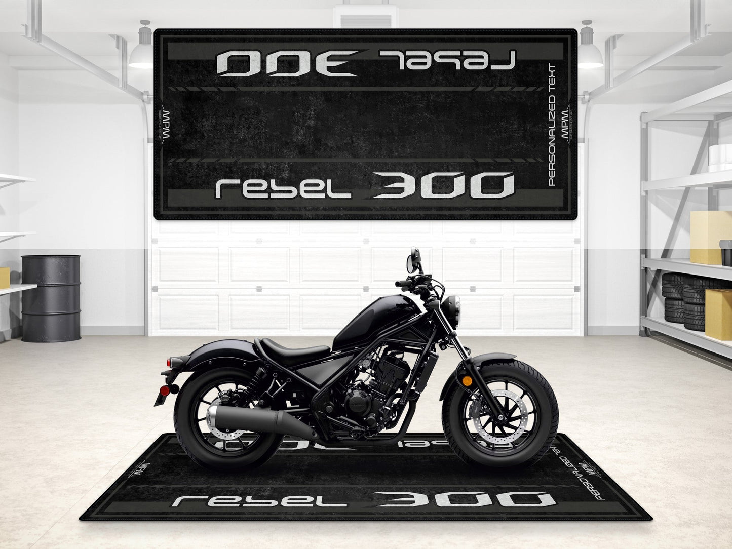 Designed Pit Mat for Honda Rebel 300 Motorcycle - MM7440 - Howling Moto