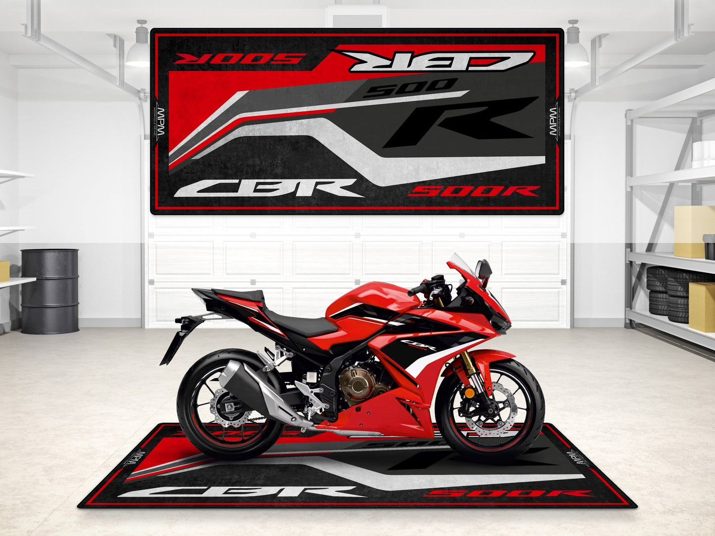 Designed Pit Mat for Honda CBR500R Motorcycle - MM7445 - Howling Moto