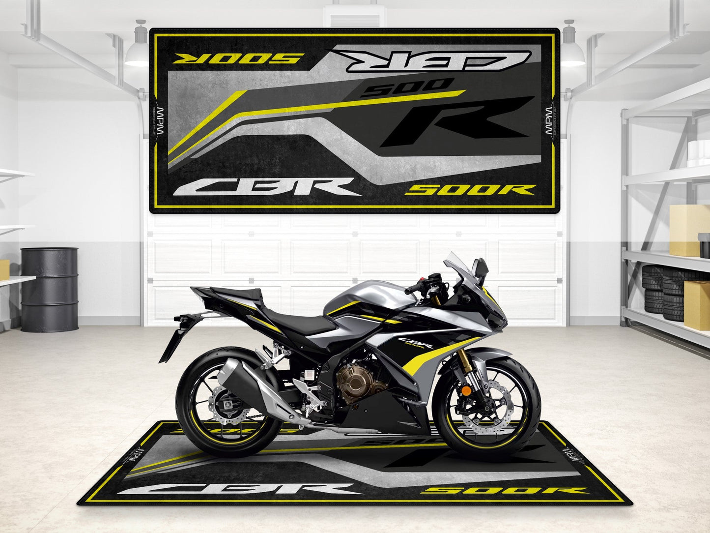 Designed Pit Mat for Honda CBR500R Motorcycle - MM7445 - Howling Moto