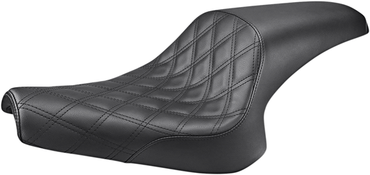 SADDLEMEN Seat - Profiler - 2-Up - Front Lattice Stitch - Black - Bolt Y13-16-149
