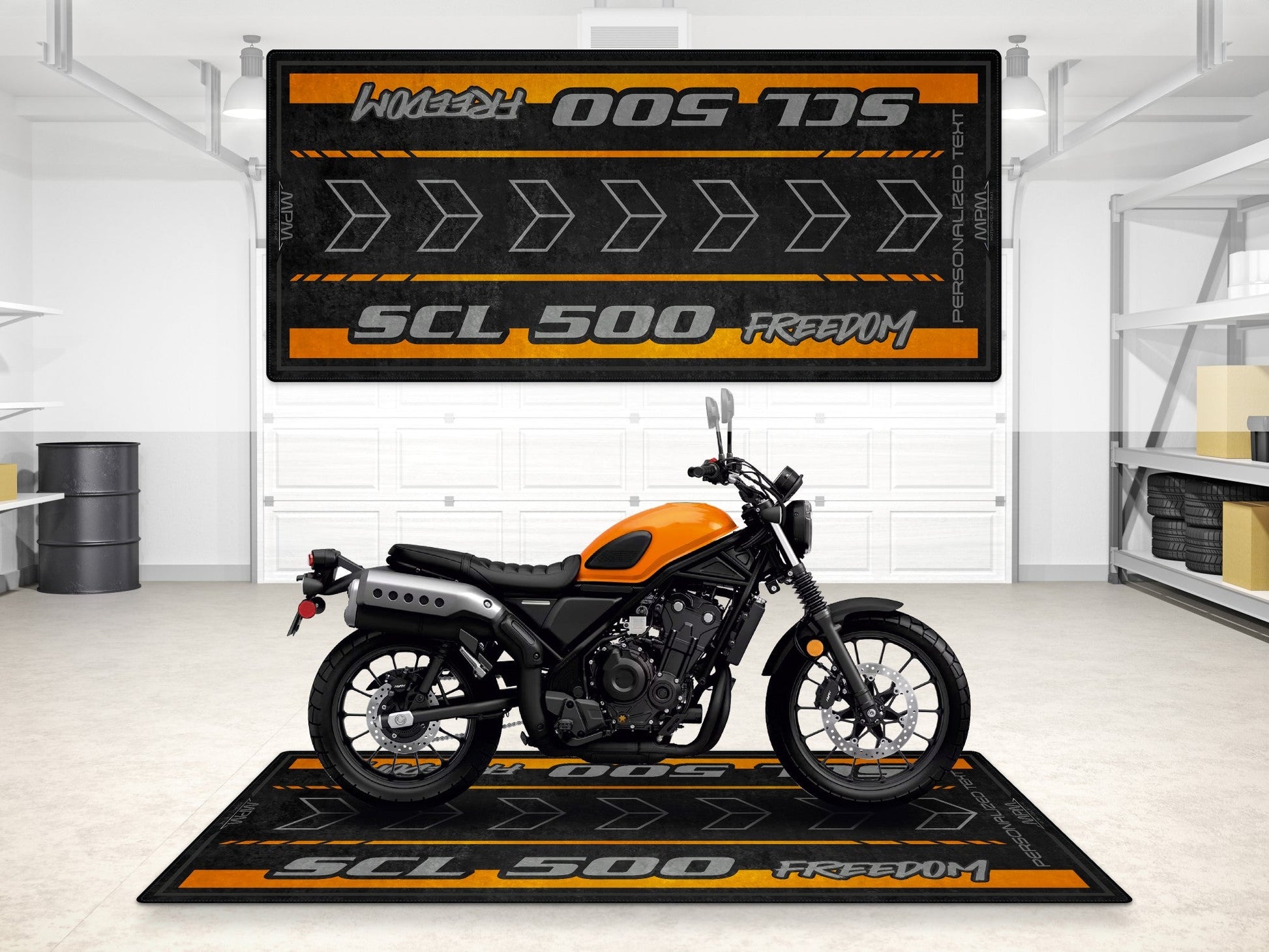 Designed Pit Mat for Honda SCL500 Motorcycle - MM7448 - Howling Moto