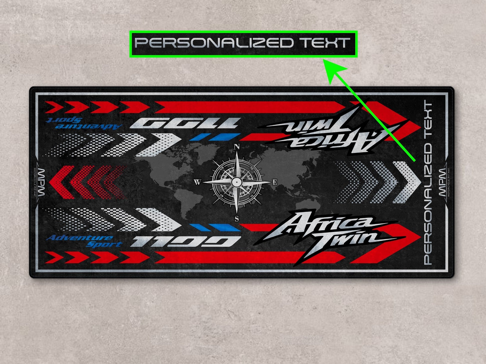 Designed Pit Mat for Honda Africa Twin Motorcycle - MM7452 - Howling Moto