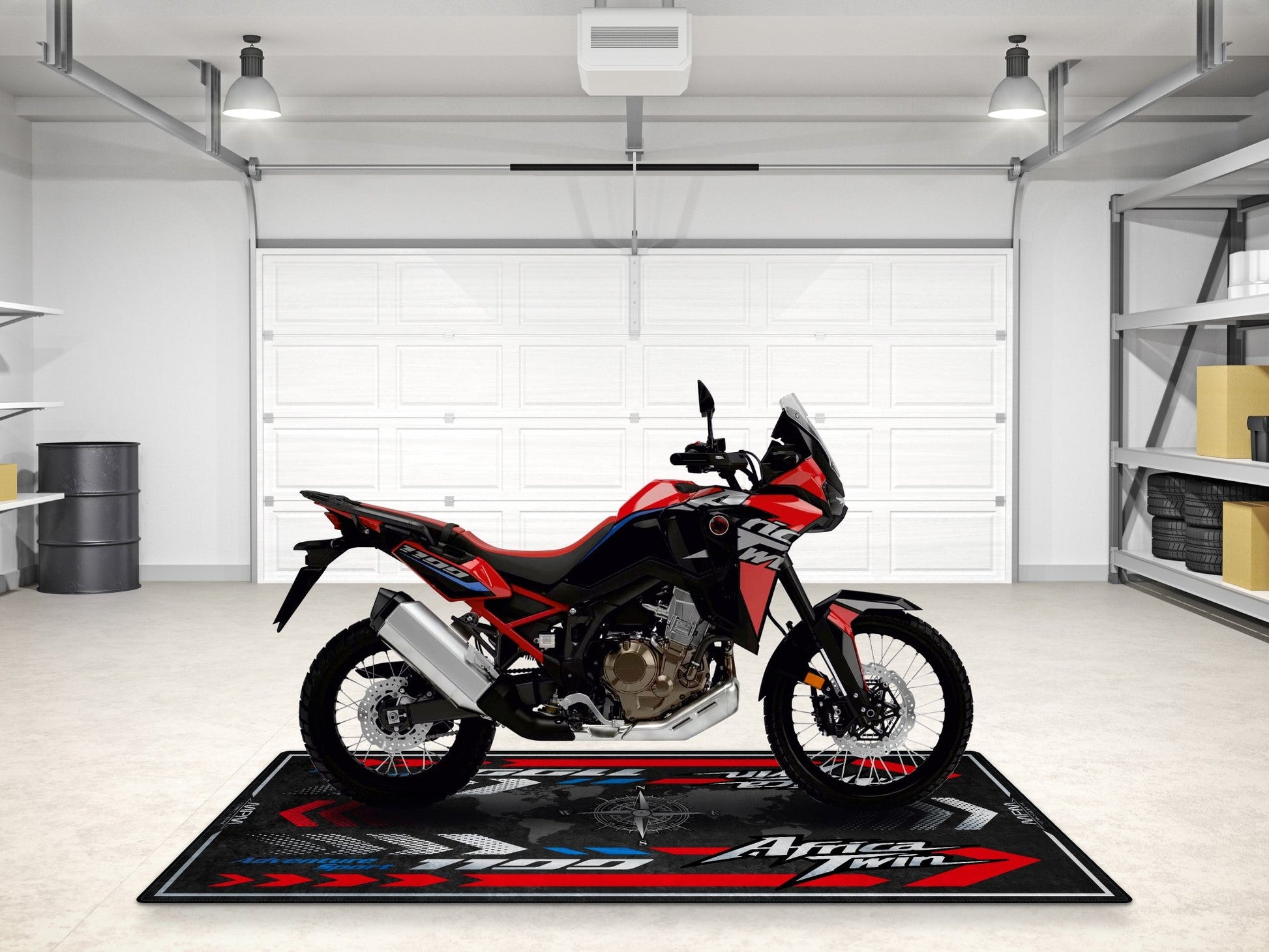 Designed Pit Mat for Honda Africa Twin Motorcycle - MM7452 - Howling Moto
