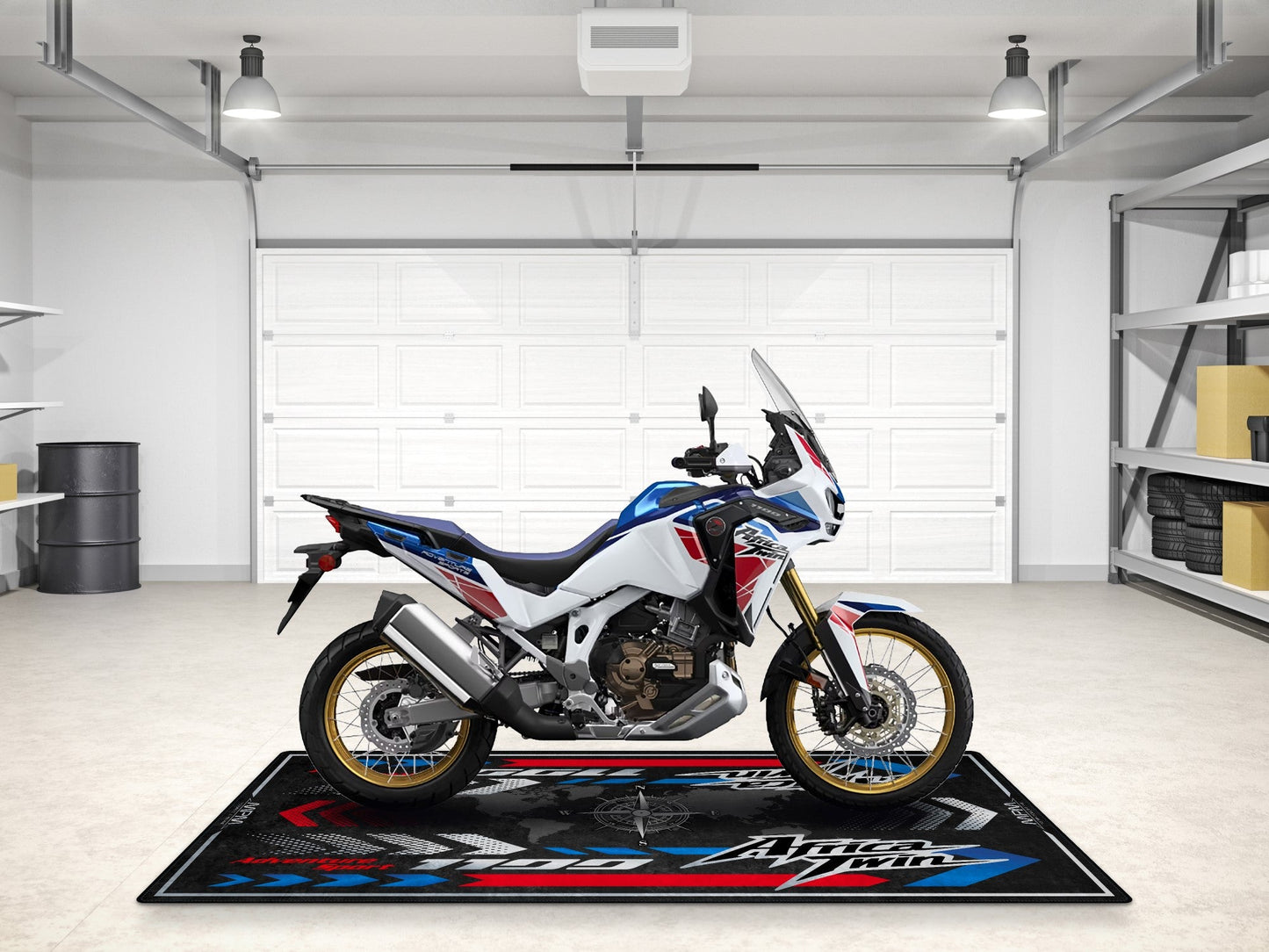 Designed Pit Mat for Honda Africa Twin Motorcycle - MM7452 - Howling Moto