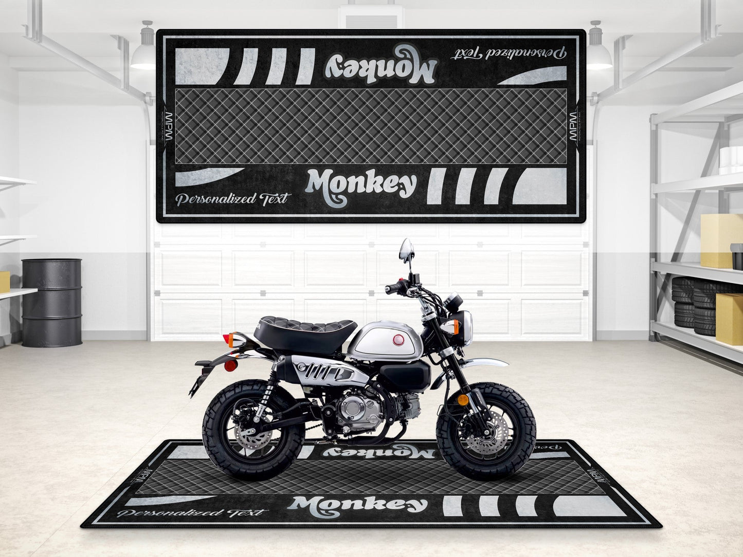 Designed Pit Mat for Honda Monkey Motorcycle - MM7458 - Howling Moto