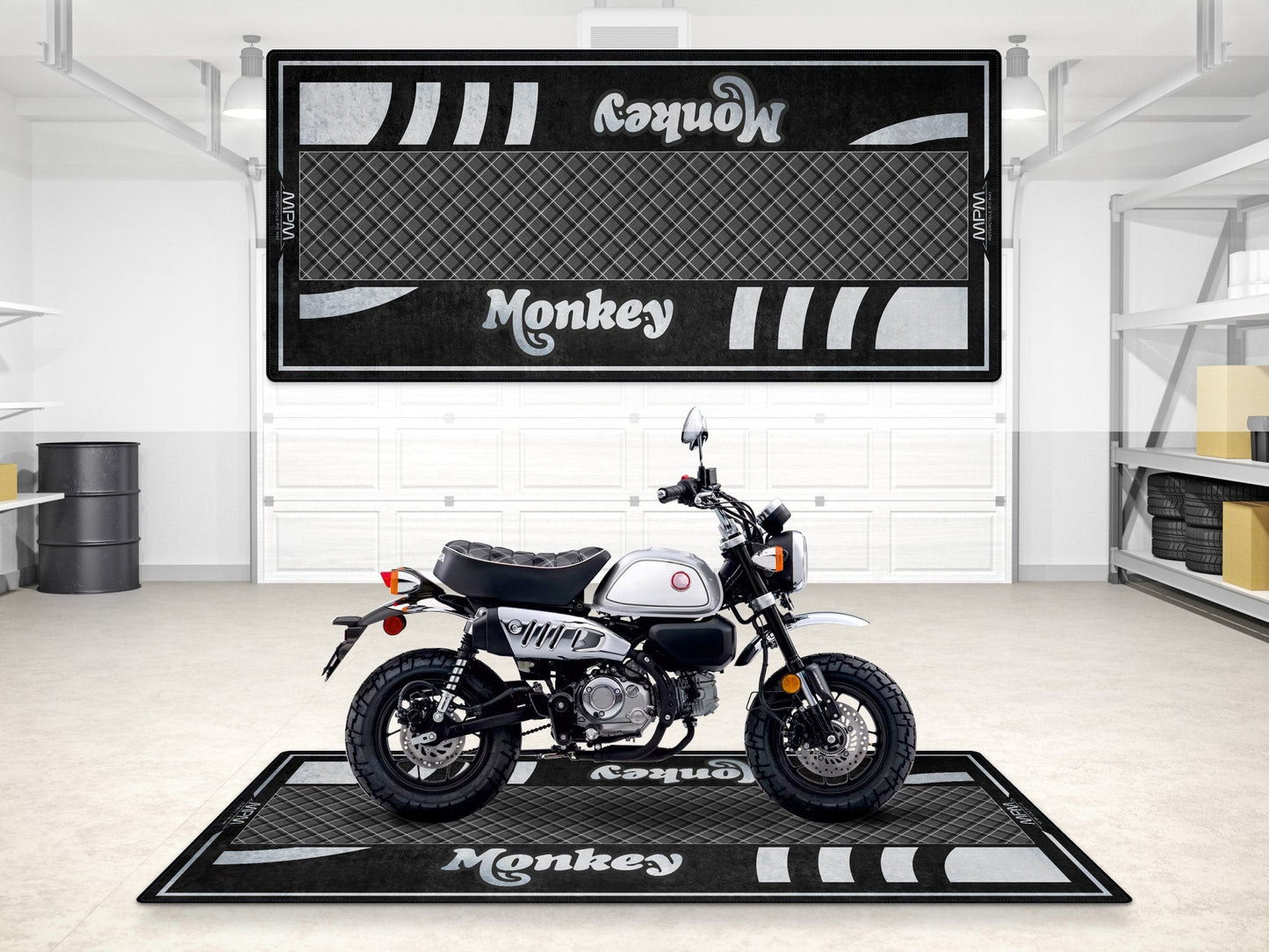 Designed Pit Mat for Honda Monkey Motorcycle - MM7458 - Howling Moto