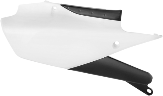Acerbis white and black side panels for motorcycle body, with sleek design and branding visible on the surface.
