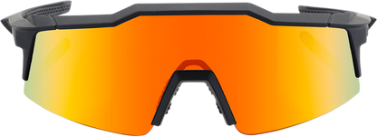Bill's Exhausts Speedcraft SL sunglasses in black with red mirror lenses, showcasing sleek sporty design and mirrored finish.