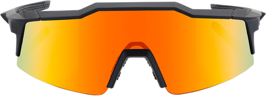 Bill's Exhausts Speedcraft SL sunglasses in black with red mirror lenses, showcasing sleek sporty design and mirrored finish.