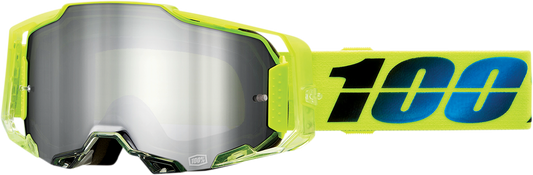 Bill's Exhausts Armega Goggles Koropi Flash Silver Mirror with black strap and sleek reflective silver lenses.