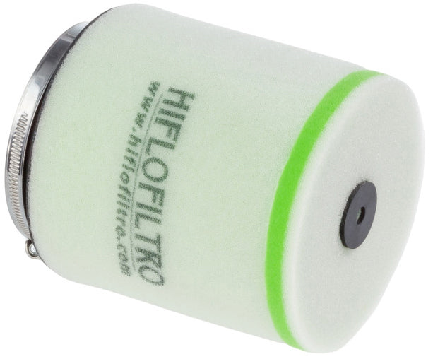 HIFLOFILTRO HFF1023 air filter for high-performance engines, showing the clean, pleated filter element with brand logo.