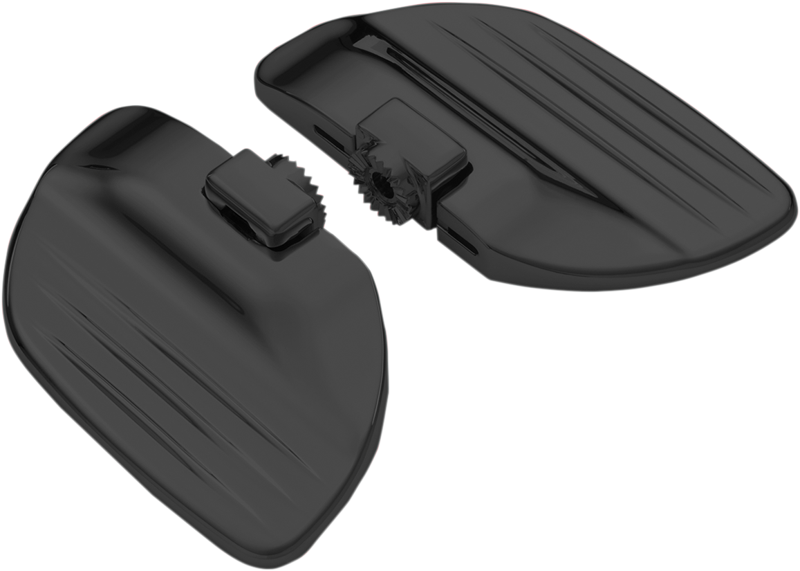 Black SHOW CHROME driver board for GL1800 engine by Bill's Exhausts, featuring a durable black finish and detailed mounting points.