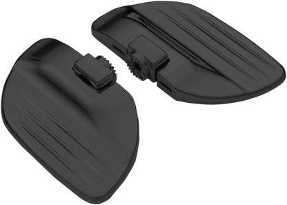 Black SHOW CHROME driver board for GL1800 engine by Bill's Exhausts, featuring a durable black finish and detailed mounting points.