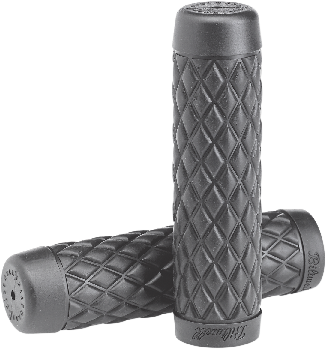 Gray BILT WELL Torker 1-inch motorcycle grips from Bill's Exhausts, featuring textured rubber for a secure hold.