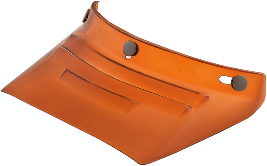 Bill's Exhausts AFX Vintage 3-Snap Visor with amber tint, featuring 3 vent openings for protective gear.