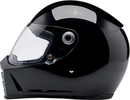 Bill's Exhausts BILTWEll Lane Splitter helmet in gloss black, XL size, featuring a sleek motorcycle helmet design