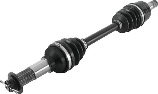 QuadBoss Yamaha YFM350 Bruin 4x4 front left rugged axle part 609243, showing the durable metal axle with mounting points.