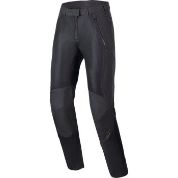 Alpinestars Stella C-1 Black Pants, small size, displayed on a hanger with visible branding and sleek design details.