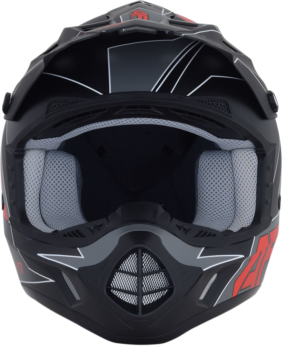 AFX FX-17 Helmet - Aced - Matte Black/Red - Large 0110-6486 - Howling Moto